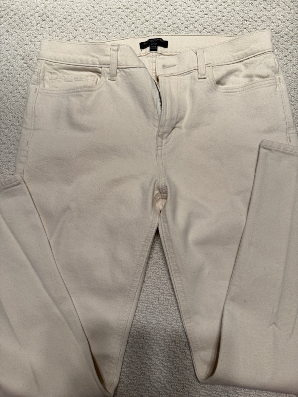 Banana Republic Slim Fit Jeans in Cream